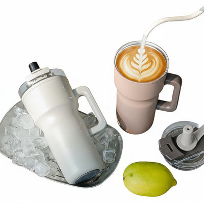730ml insulated car tumbler in a car