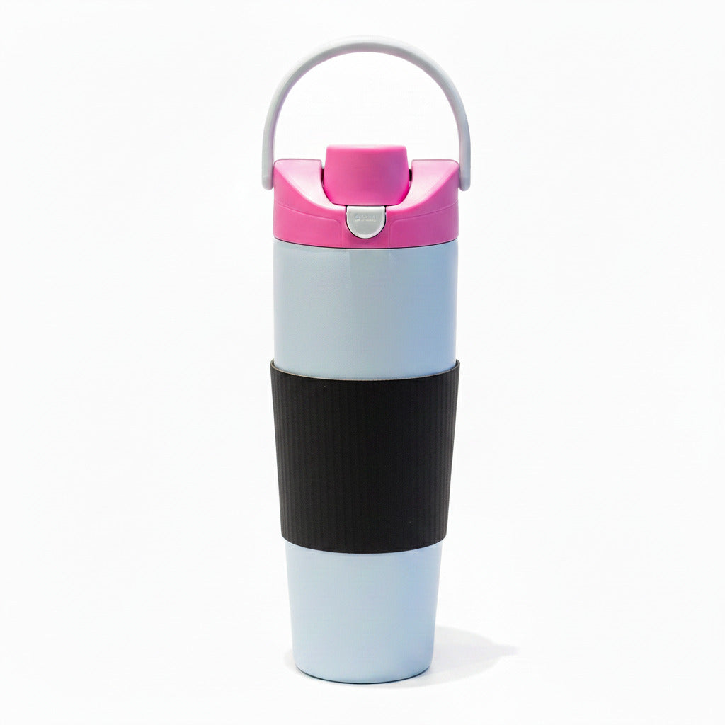 900ml insulated travel mug in a car cup holder