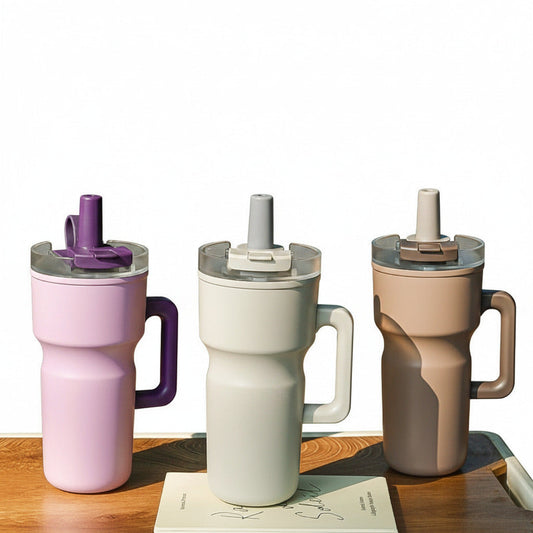 730ml insulated car tumbler with handle