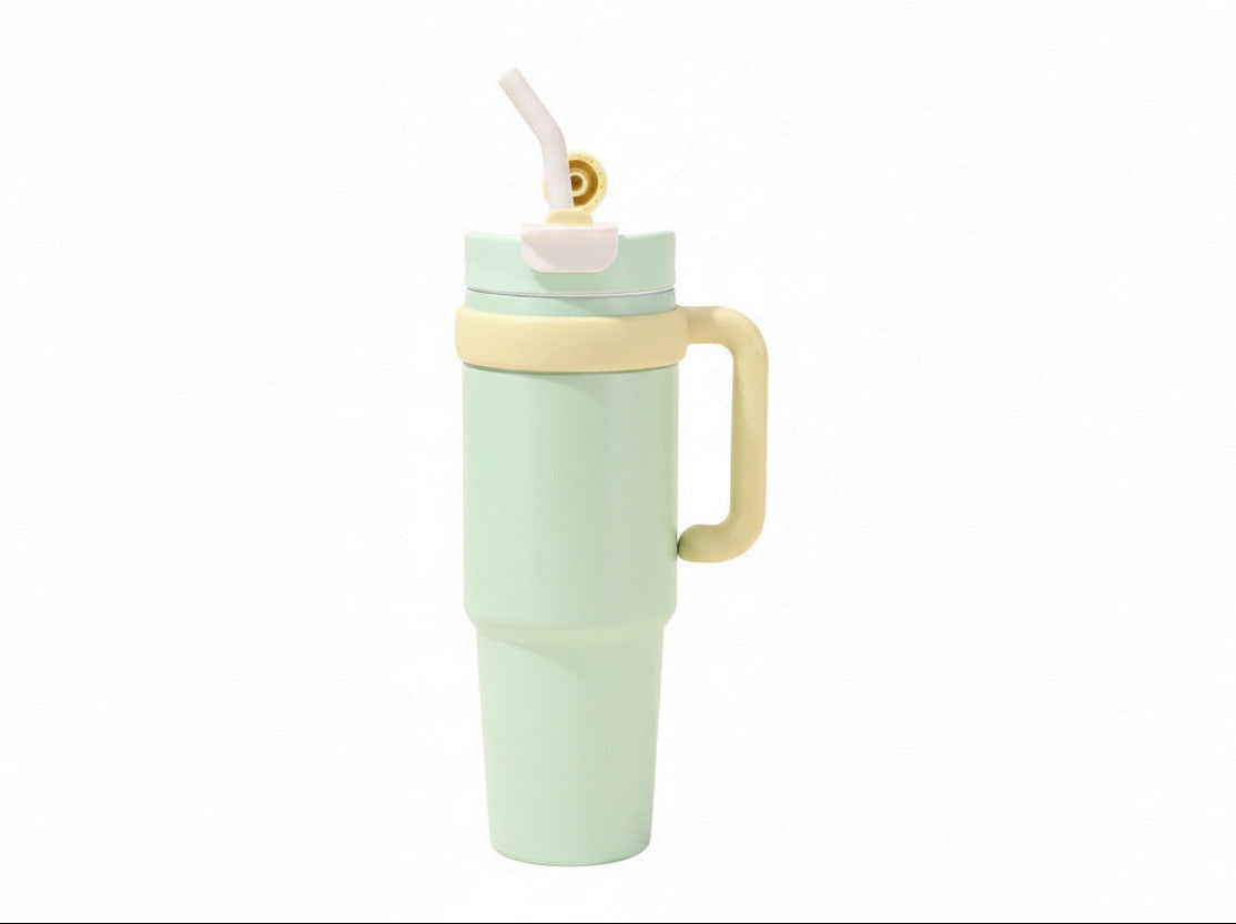 1000ml insulated tumbler with straw